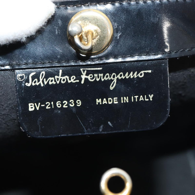 Salvatore Ferragamo Black Leather Handbag (Pre-Owned)