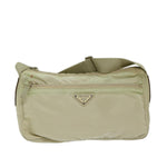 Prada Tessuto Beige Synthetic Shoulder Bag (Pre-Owned)