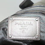 Prada Tessuto Khaki Leather Shoulder Bag (Pre-Owned)