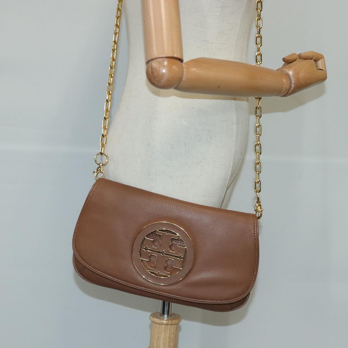 Tory Burch Brown Leather Shoulder Bag (Pre-Owned)