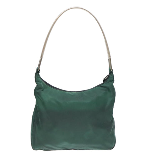 Prada Tessuto Green Synthetic Shoulder Bag (Pre-Owned)