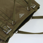 Prada Tessuto Khaki Synthetic Tote Bag (Pre-Owned)