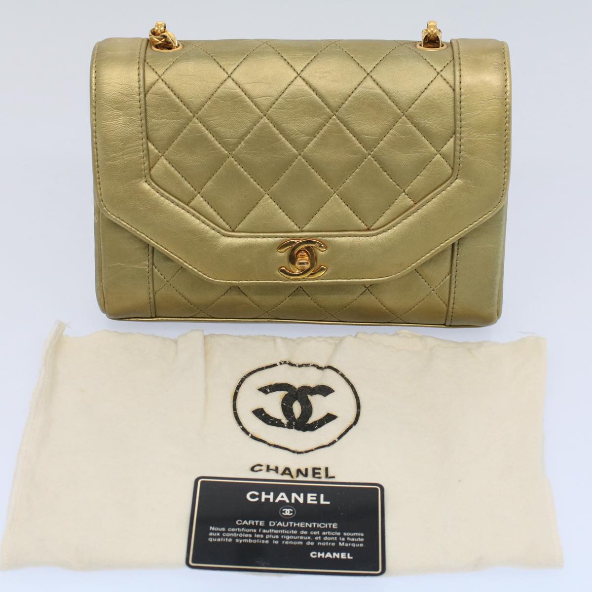 Chanel Gold Pony-Style Calfskin Shoulder Bag (Pre-Owned)