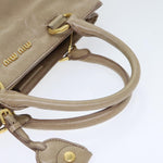 Miu Miu Vitello Beige Leather Handbag (Pre-Owned)