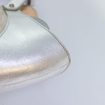 Fendi Zucchino Silver Canvas Handbag (Pre-Owned)