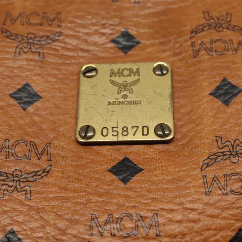 MCM Visetos Brown Leather Clutch Bag (Pre-Owned)