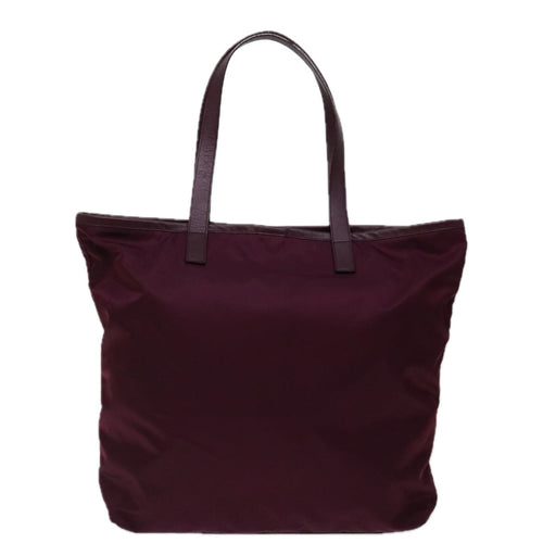 Prada Tessuto Burgundy Synthetic Tote Bag (Pre-Owned)