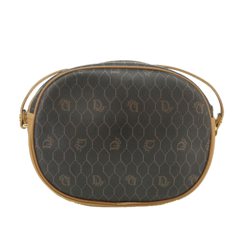 Dior Honeycomb Black Canvas Shoulder Bag (Pre-Owned)