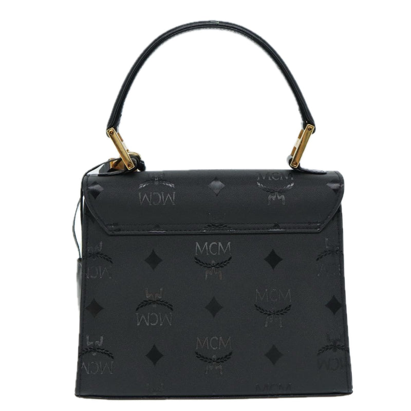 MCM Visetos Black Canvas Handbag (Pre-Owned)