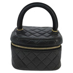 Chanel Vanity Black Leather Handbag (Pre-Owned)