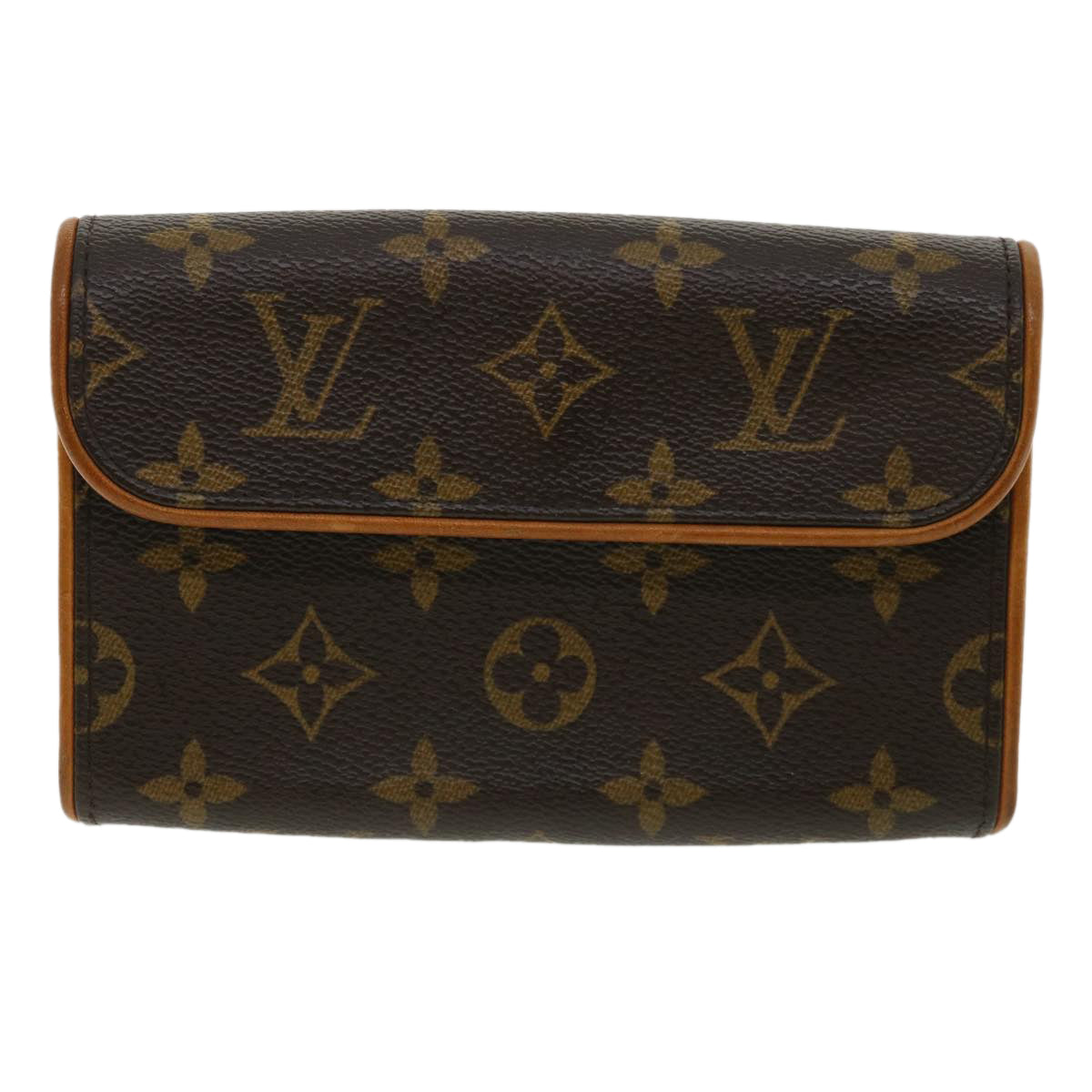 Louis Vuitton Pochette Florentine Brown Canvas Shoulder Bag (Pre-Owned)