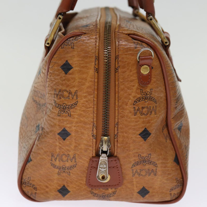 MCM Visetos Brown Canvas Handbag (Pre-Owned)