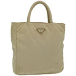 Prada Tessuto Beige Synthetic Handbag (Pre-Owned)