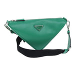 Prada -- Green Leather Clutch Bag (Pre-Owned)