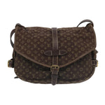 Louis Vuitton Saumur Brown Canvas Shoulder Bag (Pre-Owned)