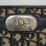 Dior Trotter Navy Canvas Shoulder Bag (Pre-Owned)