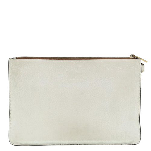 Fendi Beige Leather Clutch Bag (Pre-Owned)