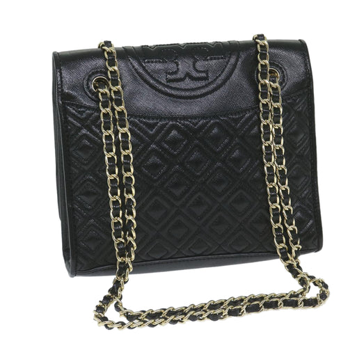 Tory Burch Black Leather Shoulder Bag (Pre-Owned)