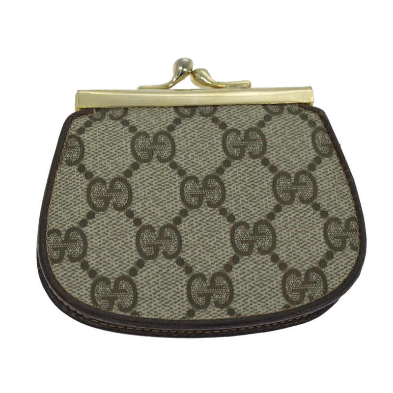 Gucci Gg Pattern Beige Canvas Wallet  (Pre-Owned)