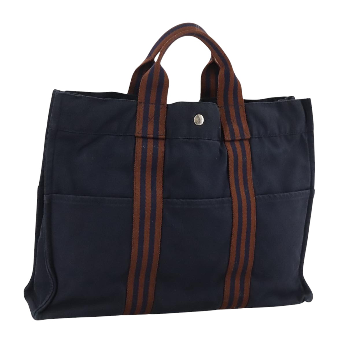 Hermès Toto Navy Canvas Tote Bag (Pre-Owned)