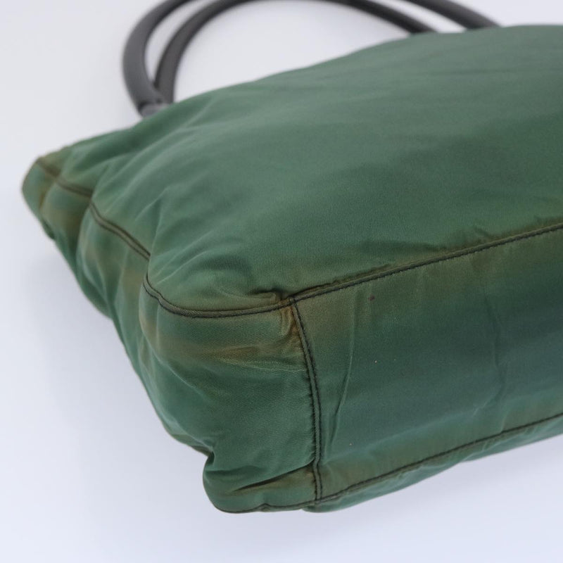 Prada Tessuto Green Synthetic Shoulder Bag (Pre-Owned)