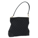 Gucci Gg Canvas Black Canvas Shoulder Bag (Pre-Owned)