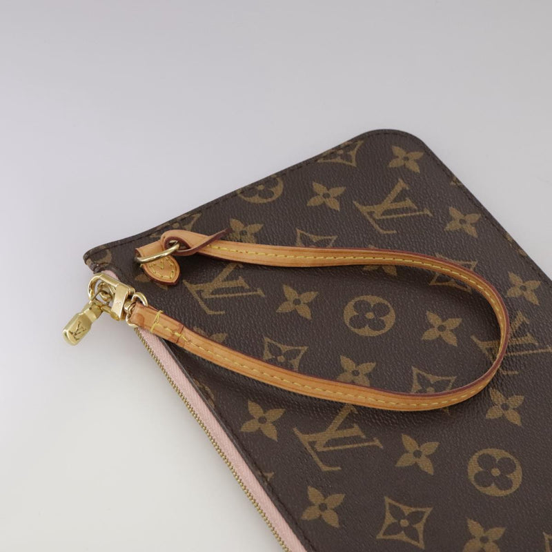 Louis Vuitton Pochette Accessoire Brown Canvas Clutch Bag (Pre-Owned)