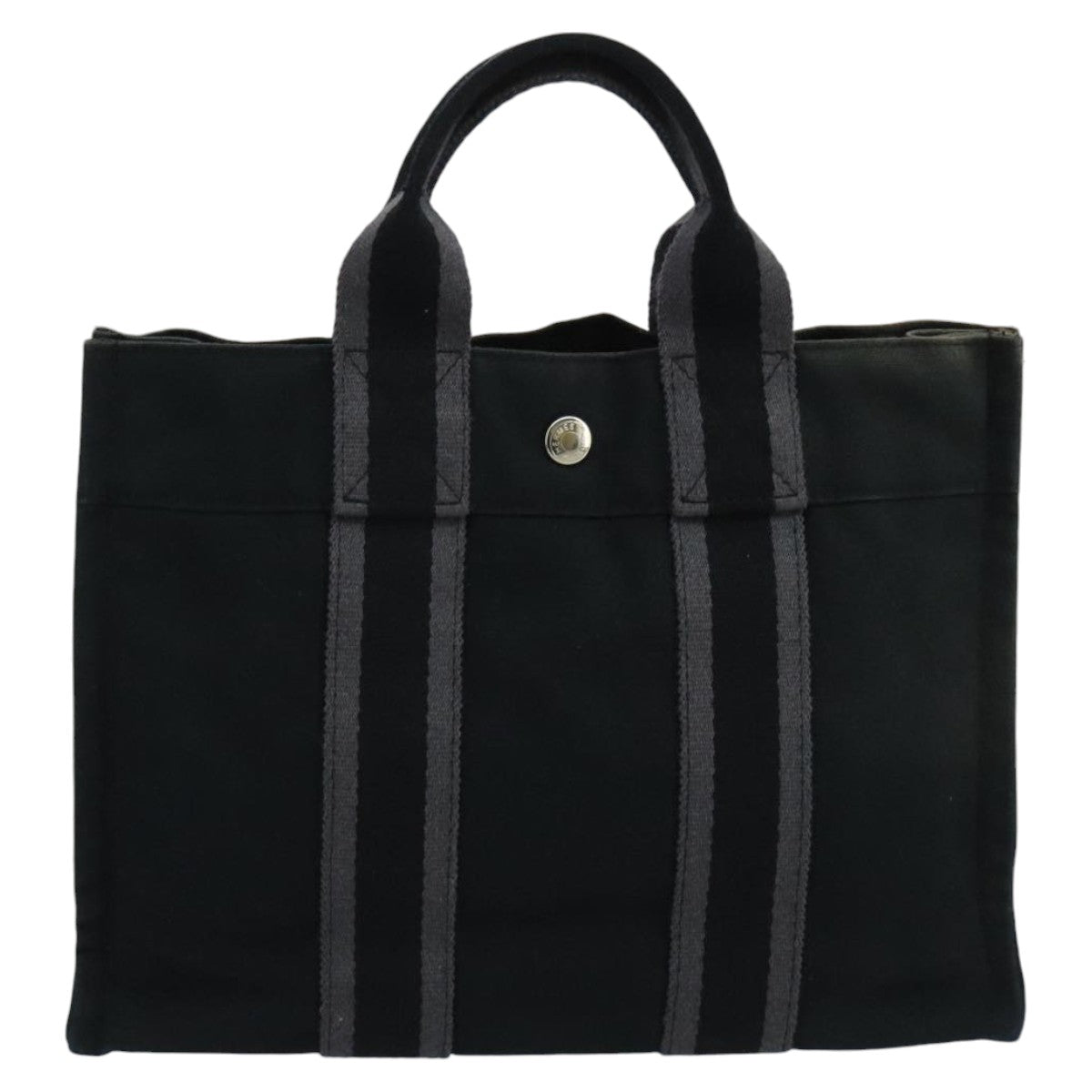 Hermès Fourre Tout Black Canvas Tote Bag (Pre-Owned)