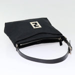 Fendi Zucca Black Canvas Shoulder Bag (Pre-Owned)