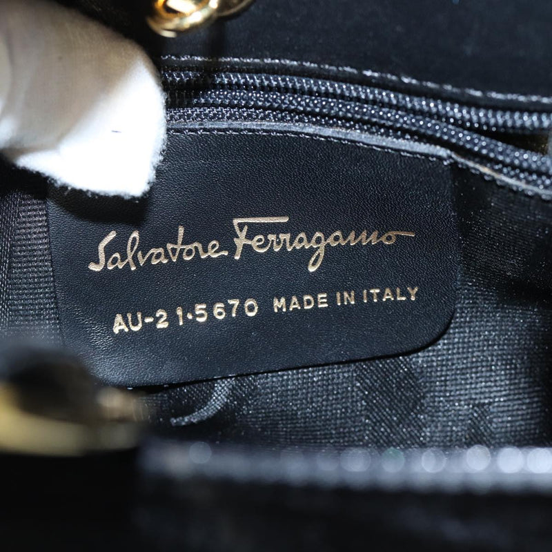 Salvatore Ferragamo Black Silk Handbag (Pre-Owned)