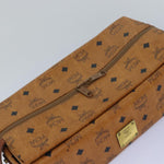 MCM Visetos Brown Canvas Clutch Bag (Pre-Owned)