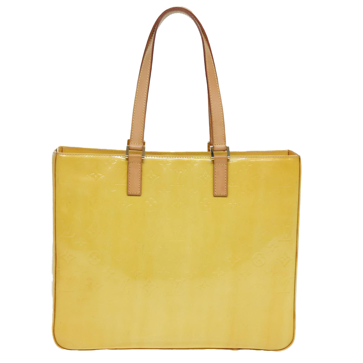 Louis Vuitton Columbus Yellow Patent Leather Tote Bag (Pre-Owned)