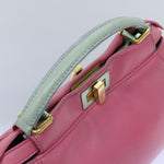 Fendi Peekaboo Pink Leather Handbag (Pre-Owned)