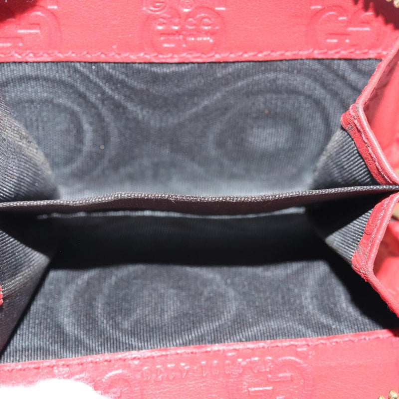 Gucci Gg Supreme Red Leather Wallet  (Pre-Owned)