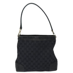 Gucci Gg Canvas Black Canvas Shoulder Bag (Pre-Owned)