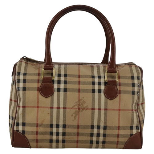 Burberry Nova Check Beige Canvas Travel Bag (Pre-Owned)