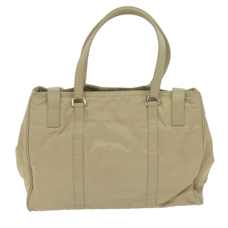 Prada Tessuto Beige Synthetic Tote Bag (Pre-Owned)