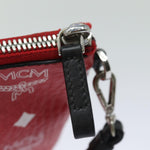 MCM Visetos Red Canvas Clutch Bag (Pre-Owned)