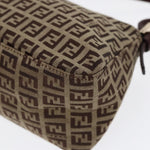 Fendi Mamma Baguette Brown Canvas Handbag (Pre-Owned)