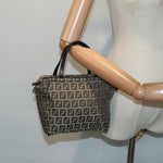 Fendi Zucca Beige Canvas Handbag (Pre-Owned)