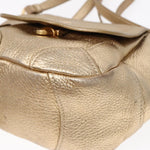 Prada Gold Leather Shoulder Bag (Pre-Owned)