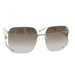 Gucci Sunglasses Brown Metal Glasses  (Pre-Owned)