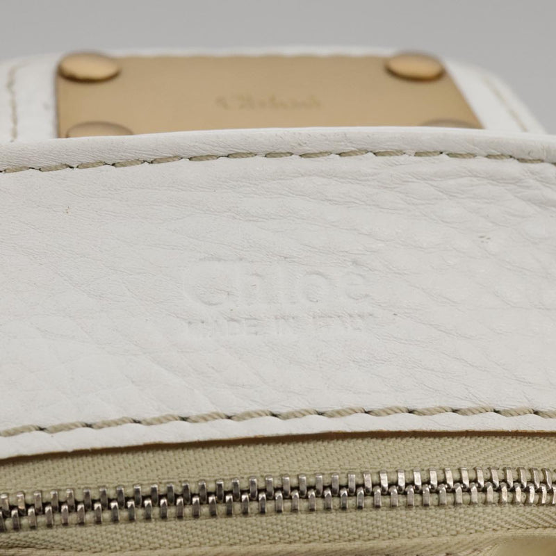 Chloé Paddington White Leather Shoulder Bag (Pre-Owned)