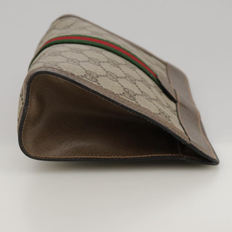 Gucci Sherry Beige Canvas Clutch Bag (Pre-Owned)