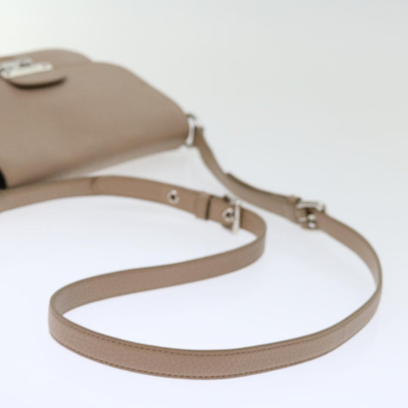 Miu Miu Vitello Beige Leather Shoulder Bag (Pre-Owned)