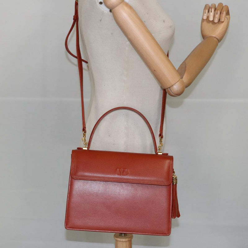 Valentino Garavani Vsling Brown Leather Handbag (Pre-Owned)