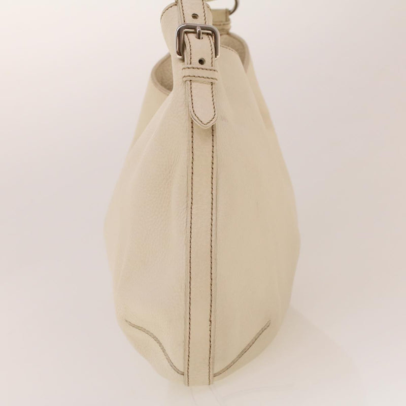 Prada White Leather Shoulder Bag (Pre-Owned)