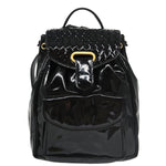 Bottega Veneta Black Patent Leather Backpack Bag (Pre-Owned)