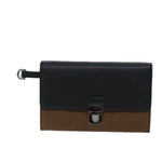 Salvatore Ferragamo Black Leather Clutch Bag (Pre-Owned)