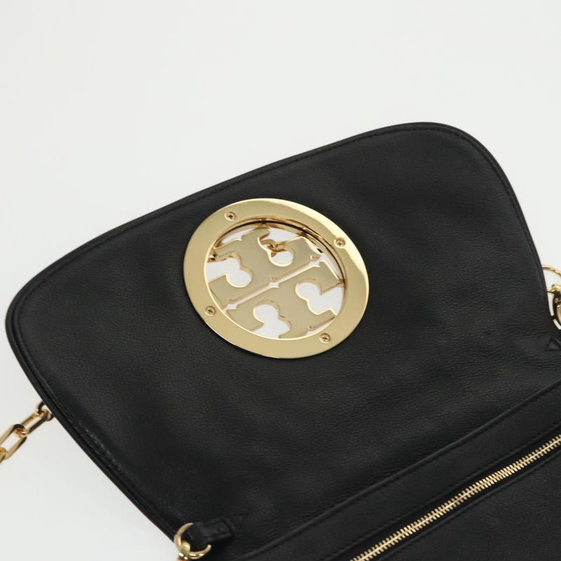 Tory Burch Black Leather Shoulder Bag (Pre-Owned)